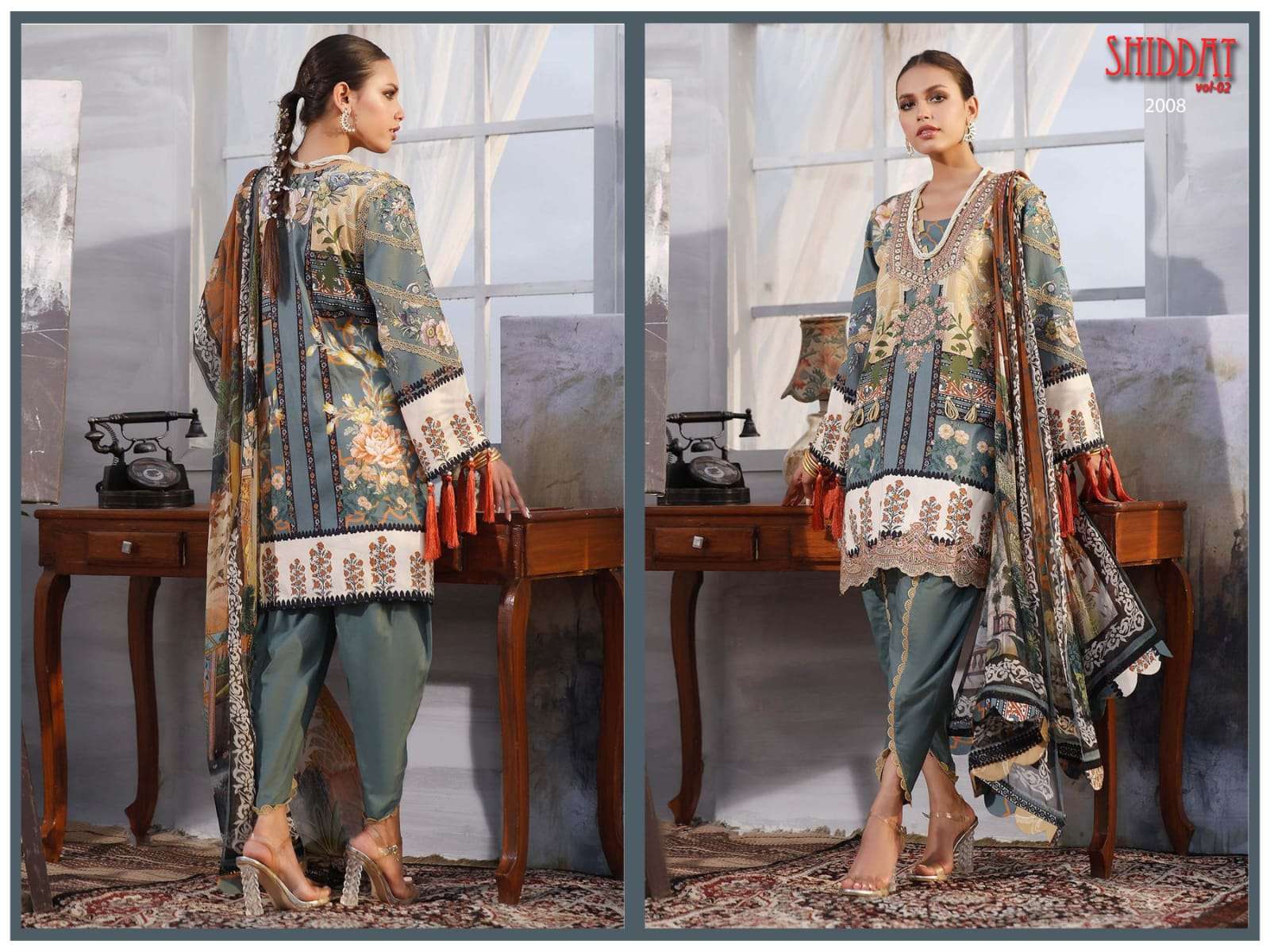 Agha Noor Shiddat  vol 2 catalog  Exclusive Jam Satin Dress Material