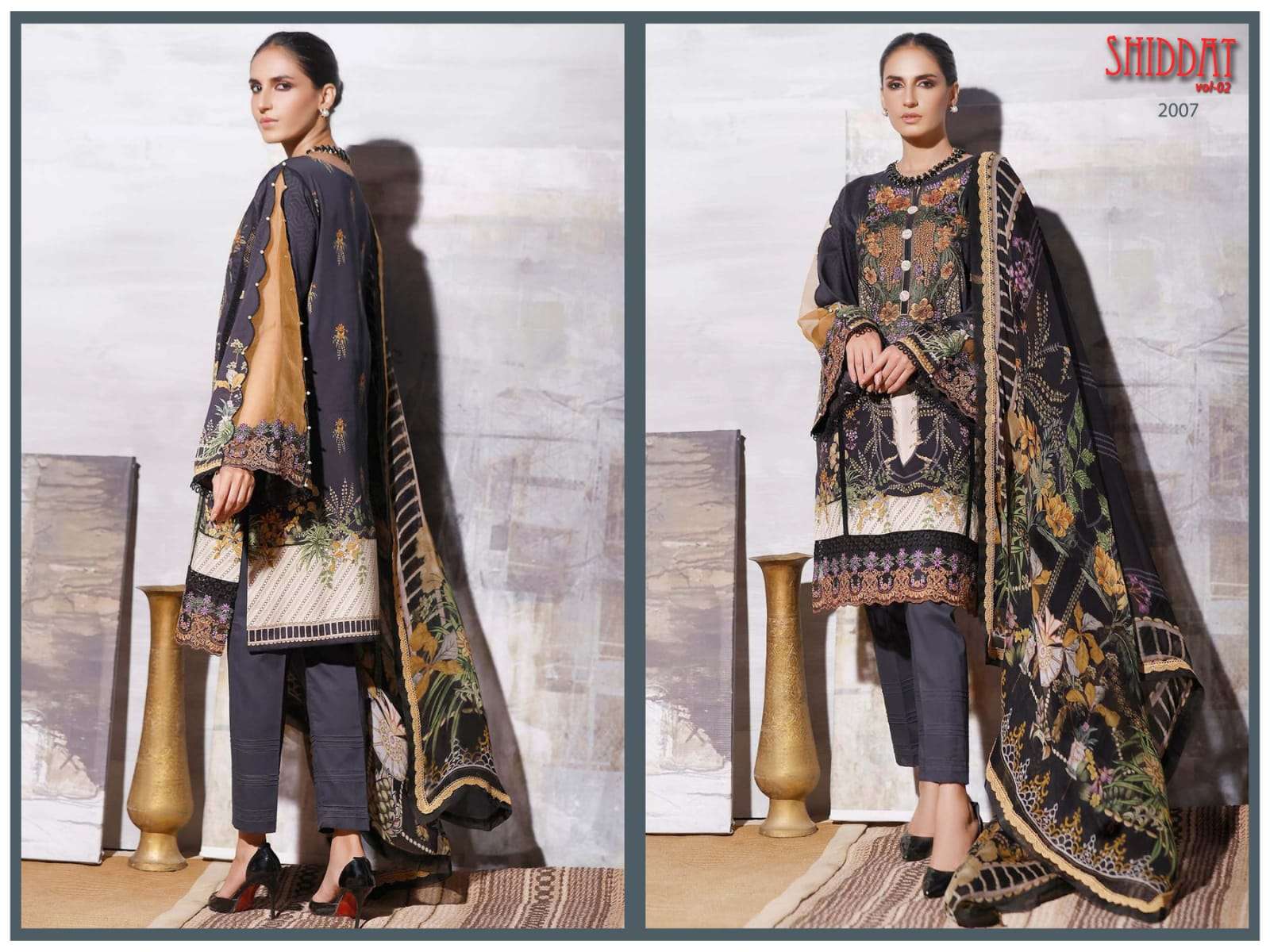 Agha Noor Shiddat  vol 2 catalog  Exclusive Jam Satin Dress Material