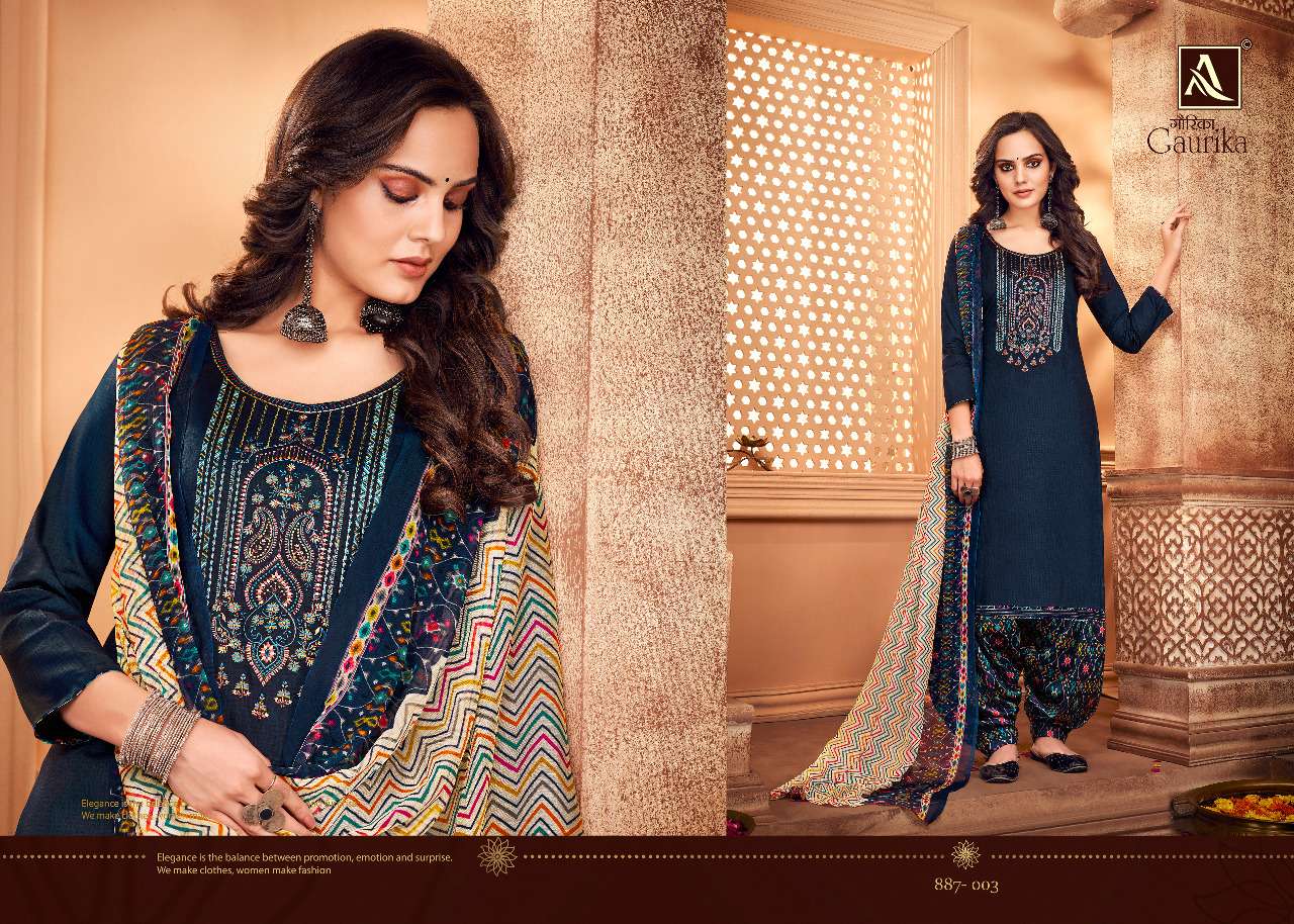 Alok Gaurika Catalog Exclusive Party Wear Patiyala Dress Materials
