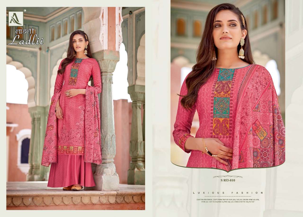 Alok Ladlii Catalog Jam Cotton  Festive Wear Ladies Dress Materials