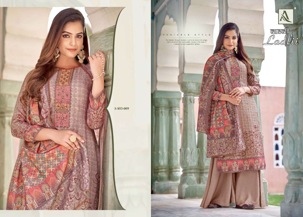 Alok Ladlii Catalog Jam Cotton  Festive Wear Ladies Dress Materials