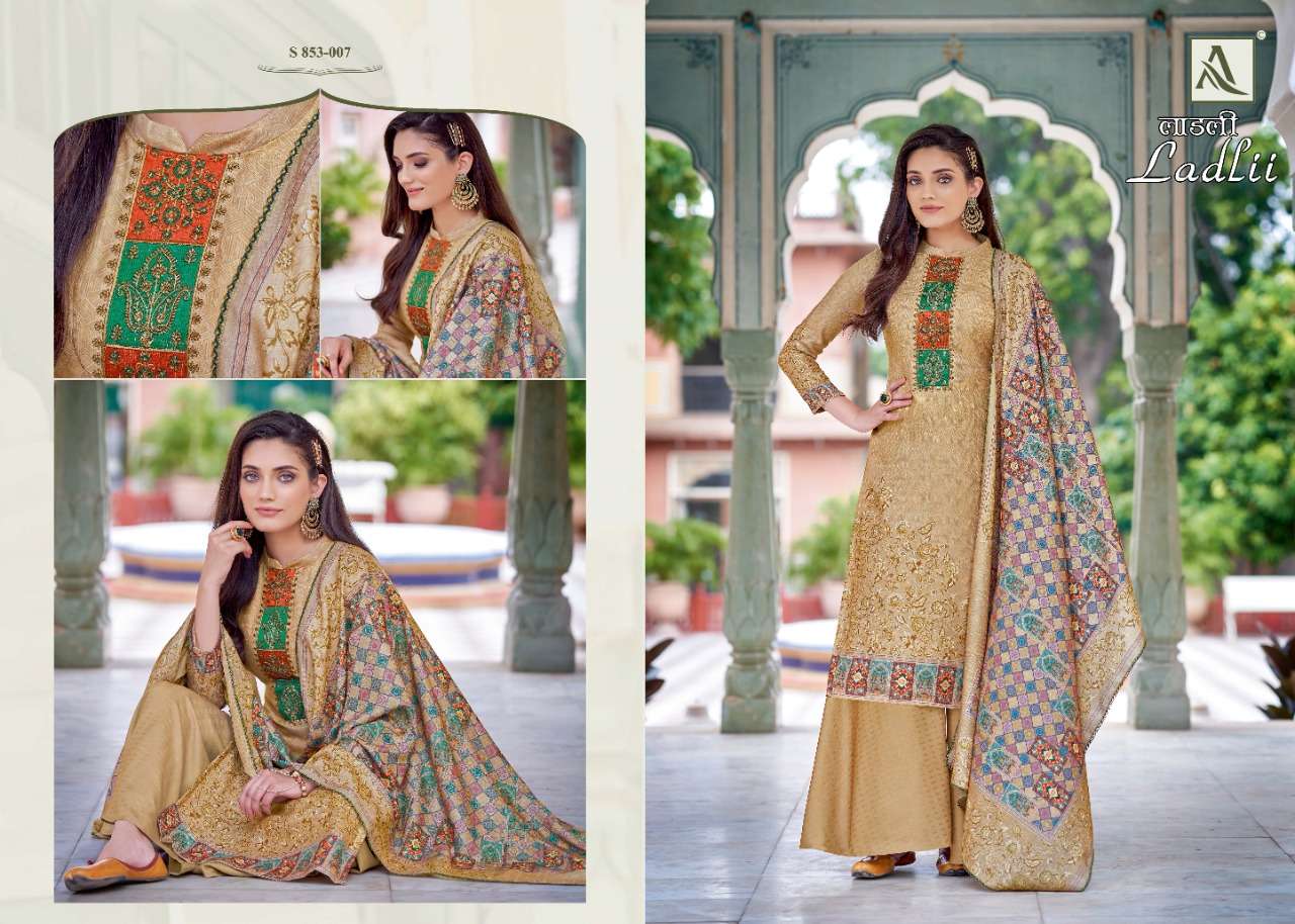 Alok Ladlii Catalog Jam Cotton  Festive Wear Ladies Dress Materials