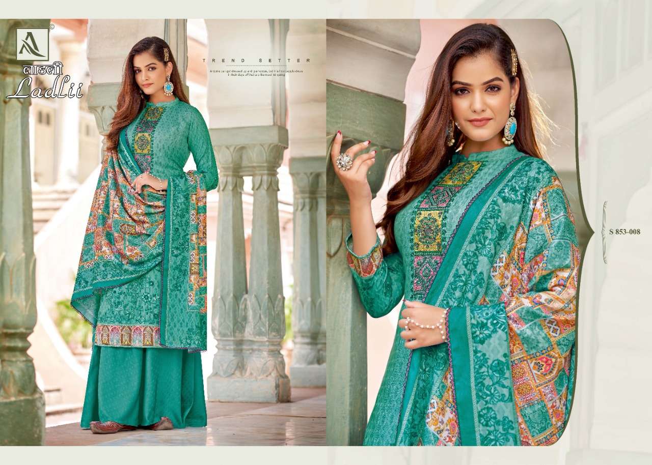 Alok Ladlii Catalog Jam Cotton  Festive Wear Ladies Dress Materials