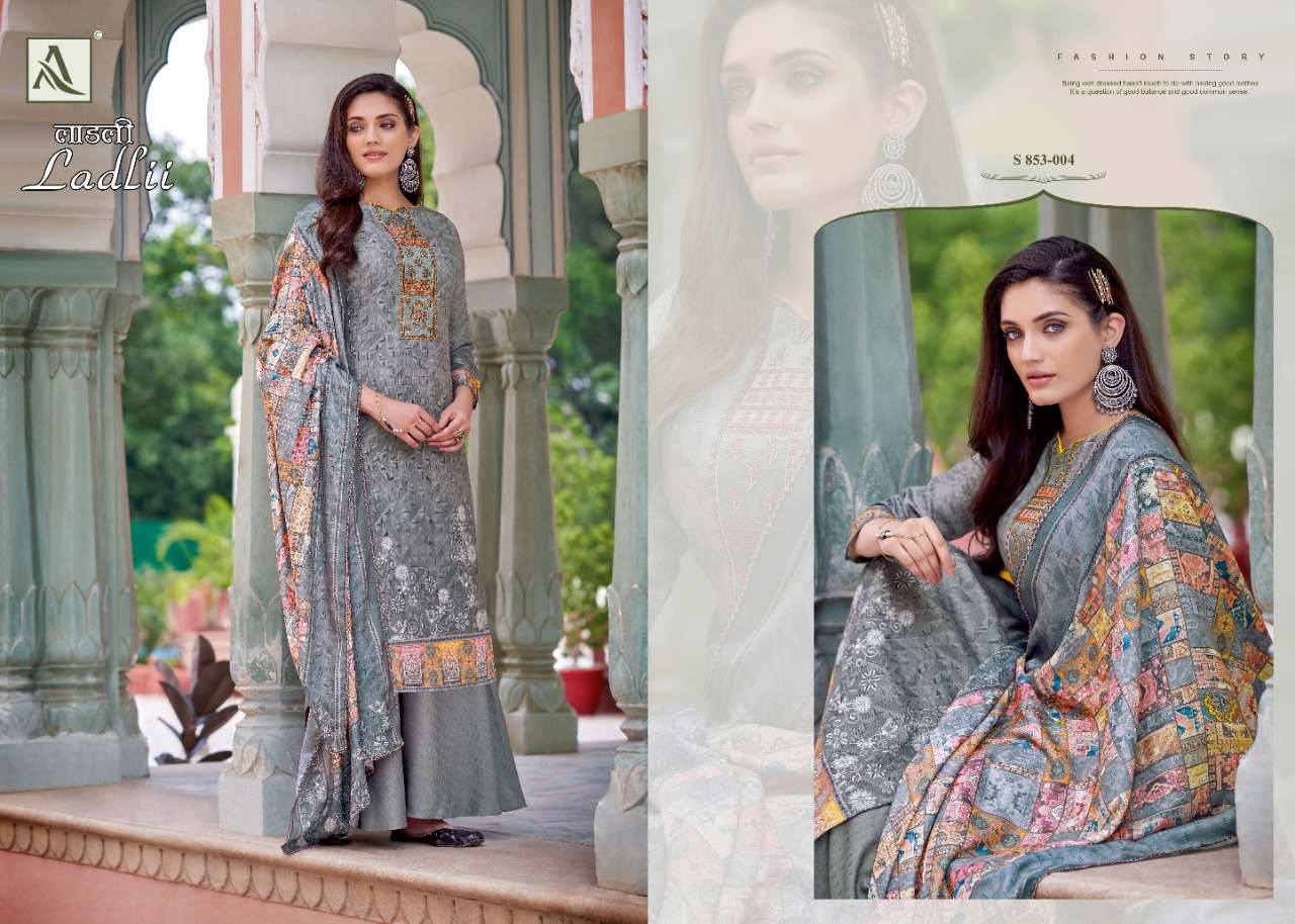 Alok Ladlii Catalog Jam Cotton  Festive Wear Ladies Dress Materials
