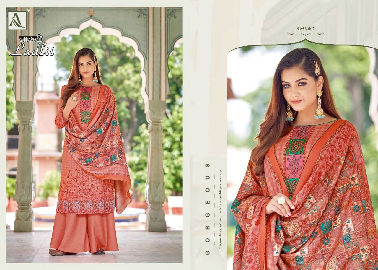 Alok Ladlii Catalog Jam Cotton  Festive Wear Ladies Dress Materials
