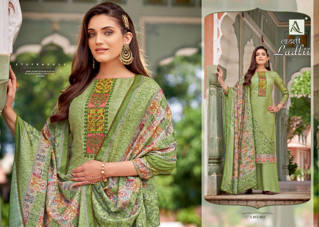 Alok Ladlii Catalog Jam Cotton  Festive Wear Ladies Dress Materials