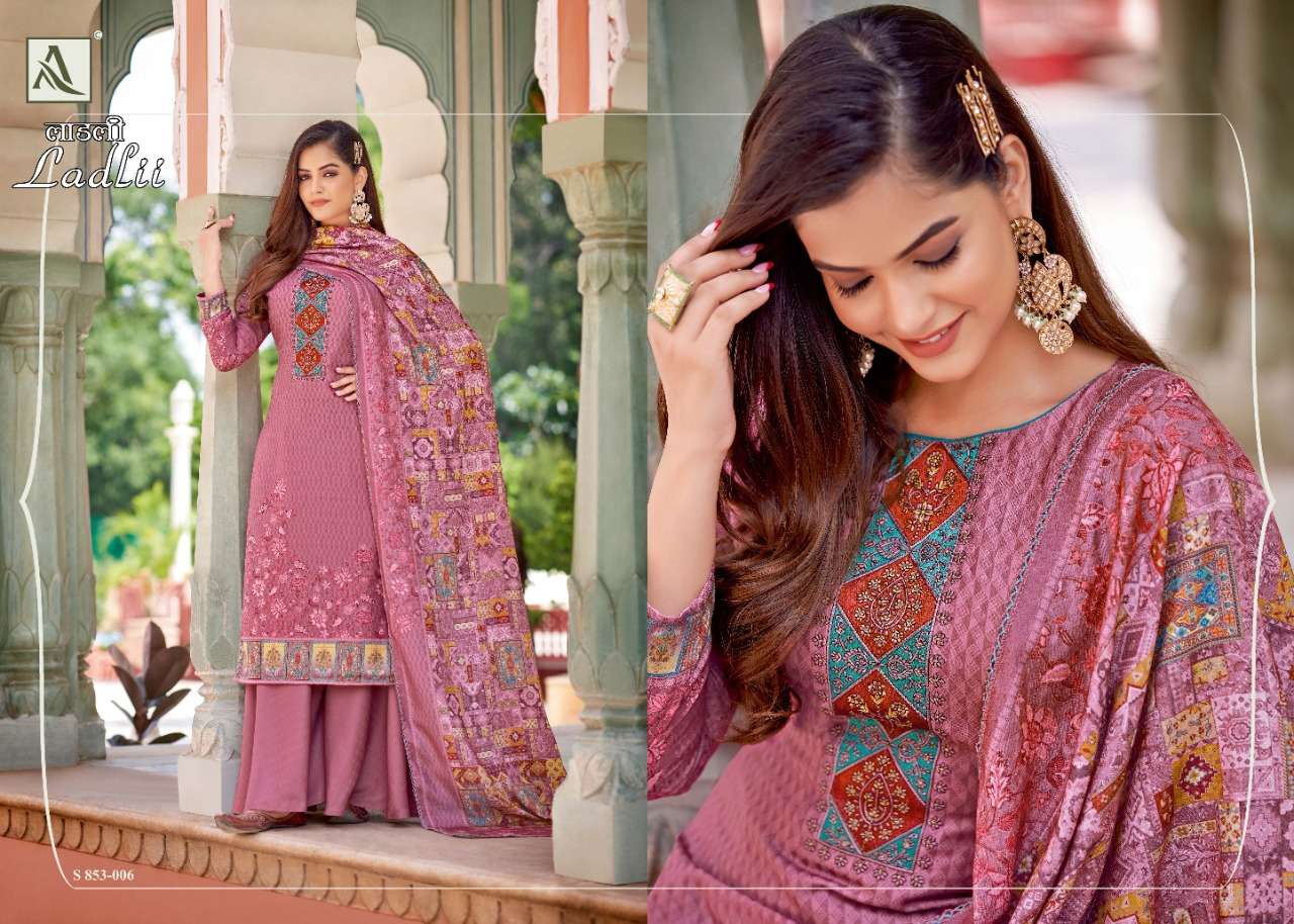 Alok Ladlii Catalog Jam Cotton  Festive Wear Ladies Dress Materials