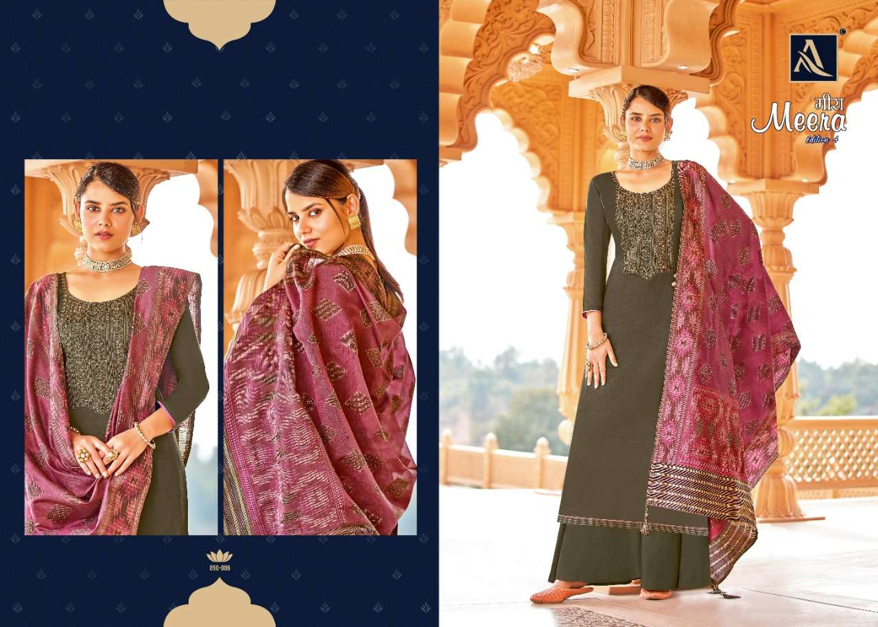 Alok Meera Edition  vol 4  catalog Designer Jam Cotton Dress Material