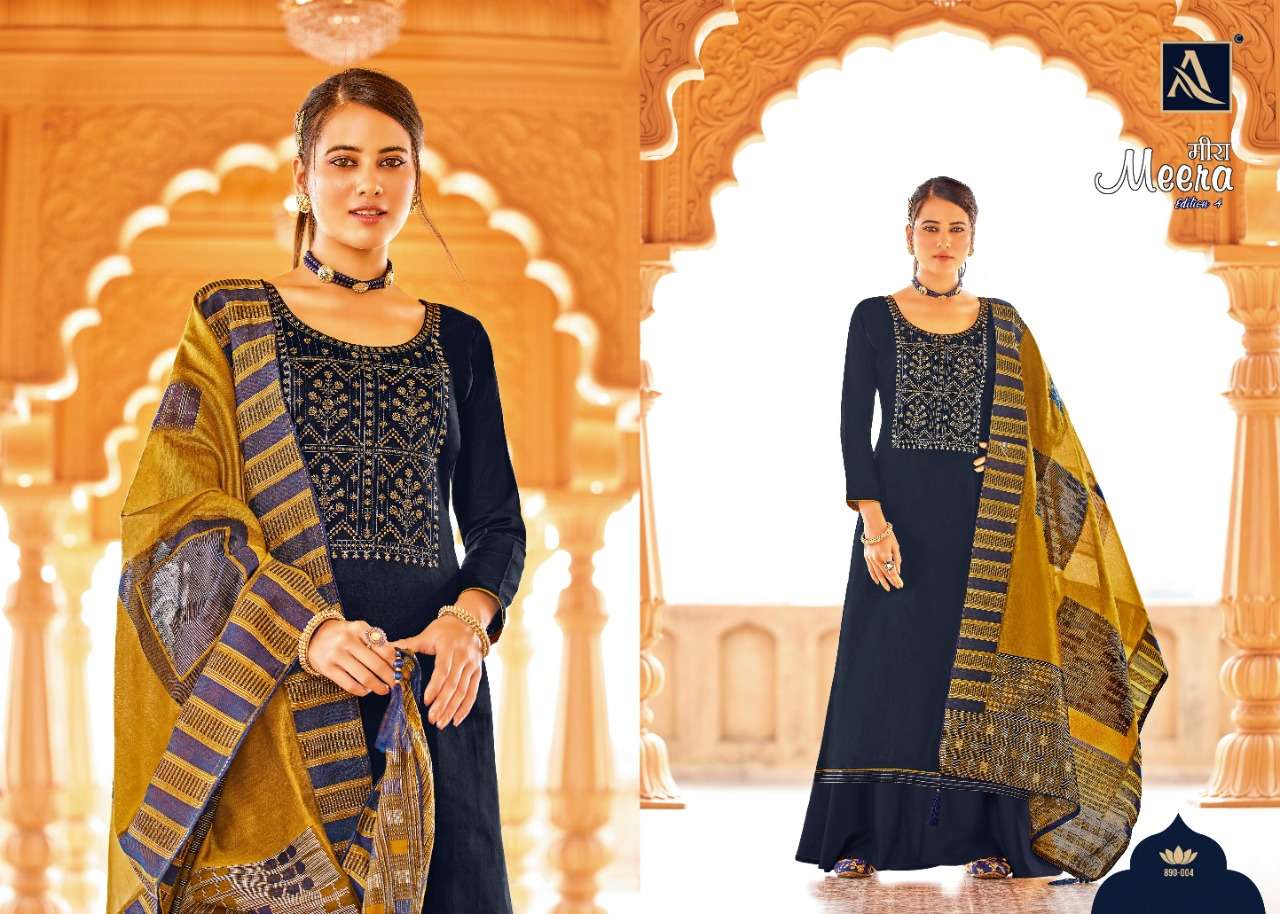 Alok Meera Edition  vol 4  catalog Designer Jam Cotton Dress Material