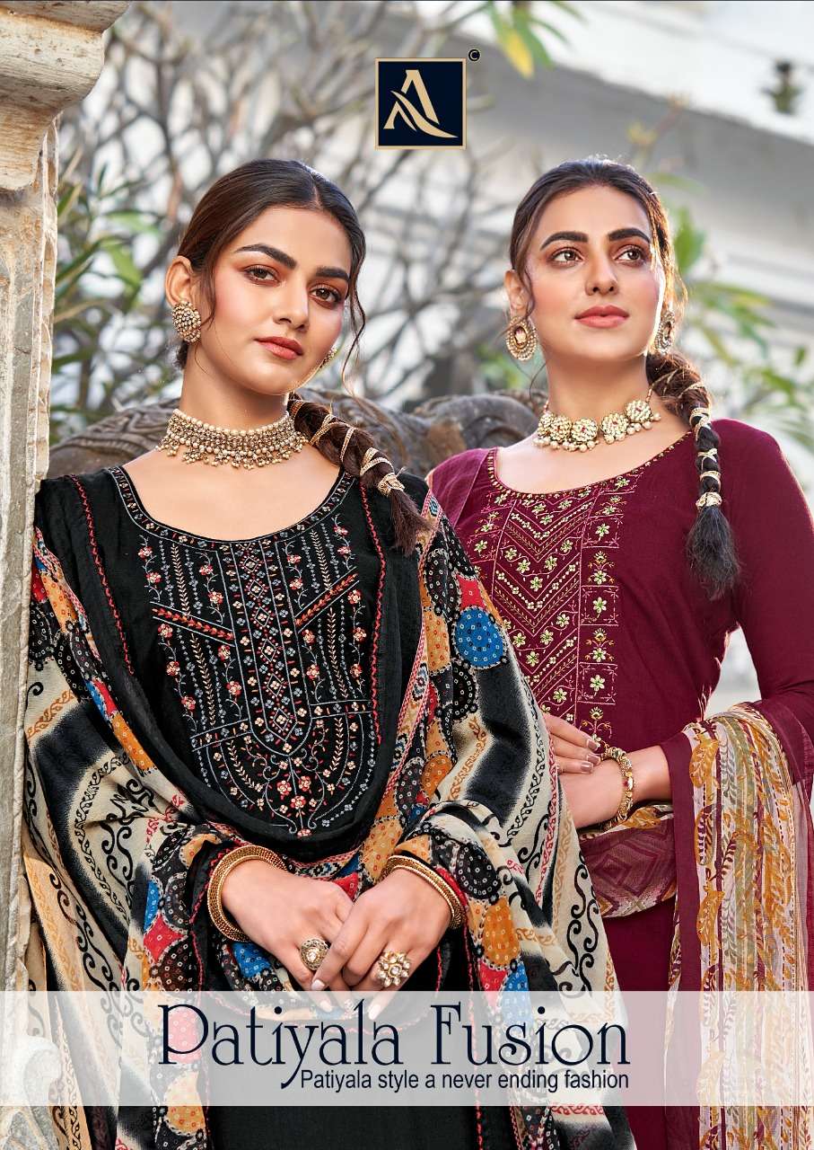 Alok Patiyala Fusion Catalog Designer Wear Ladies Dress Materials 