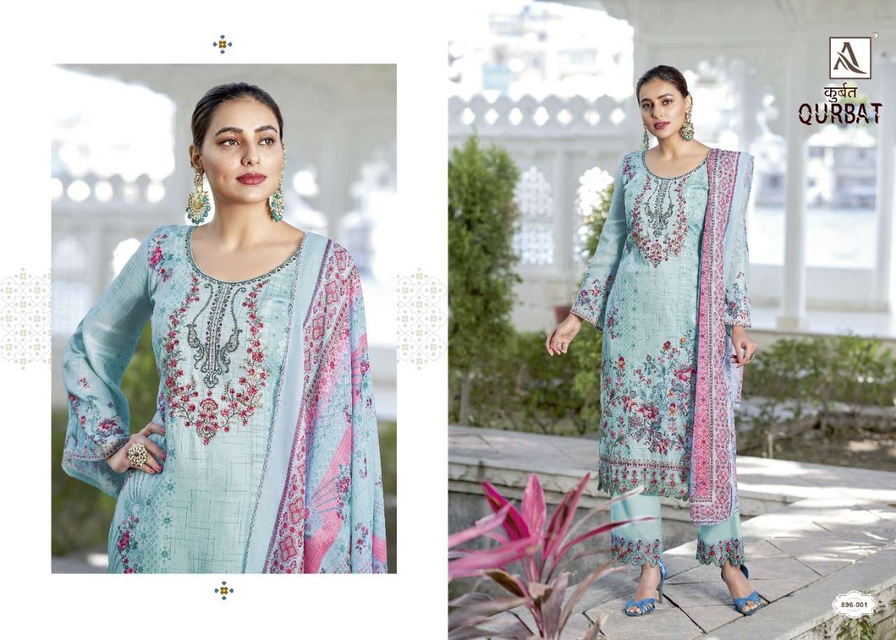 Alok Qurbat Catalog Cotton Embroidery Pakistani Printed Unstitched Dress Materials 