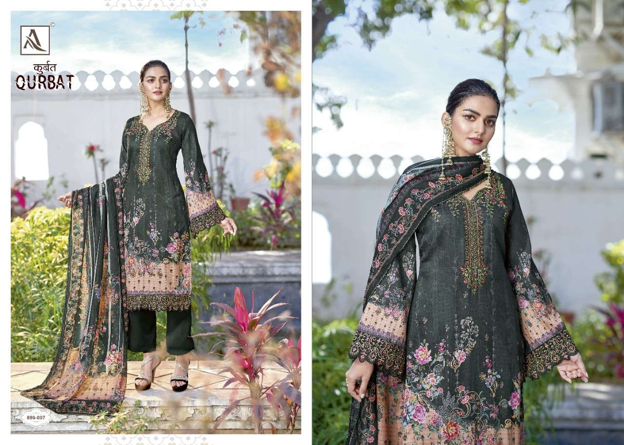 Alok Qurbat Catalog Cotton Embroidery Pakistani Printed Unstitched Dress Materials 