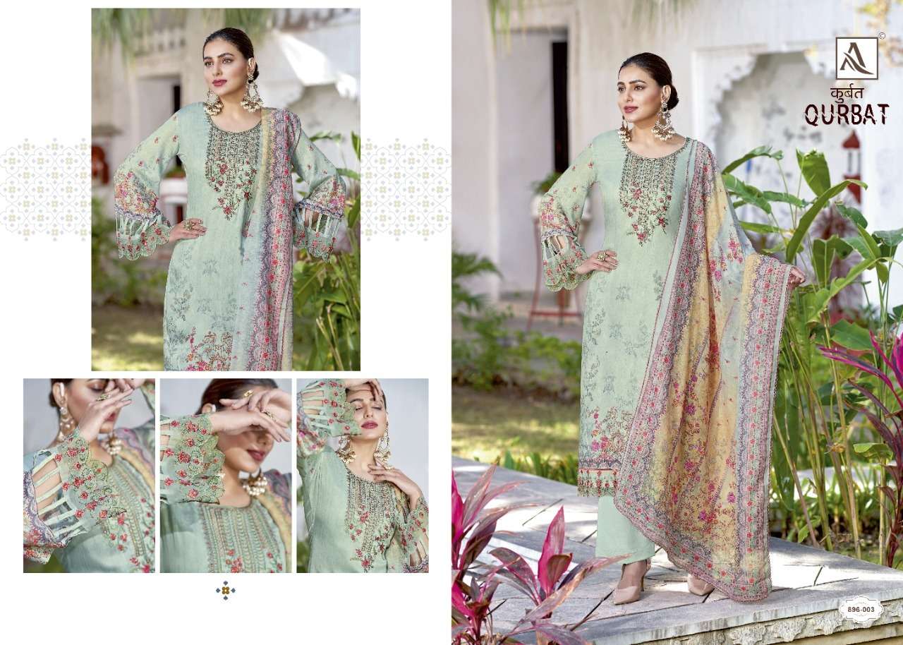 Alok Qurbat Catalog Cotton Embroidery Pakistani Printed Unstitched Dress Materials 