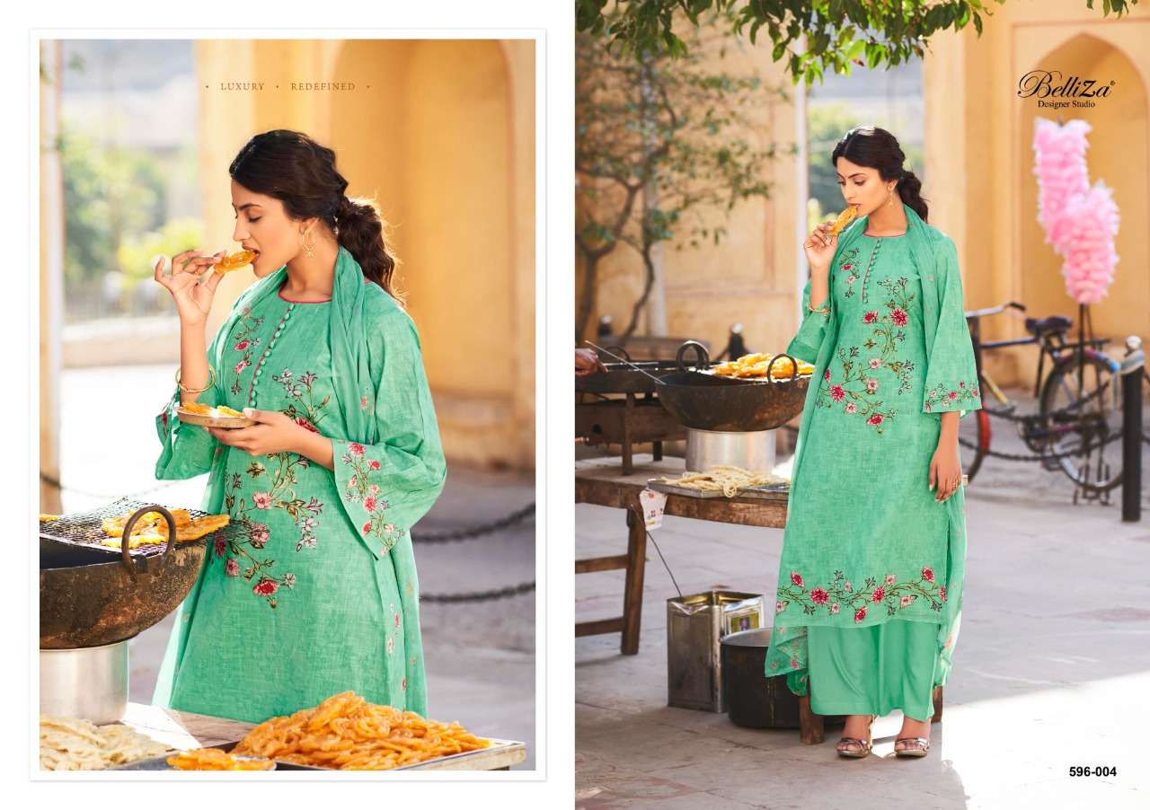 Belliza Namika Catalog Pure Cotton Designer Ladies Dress Materials