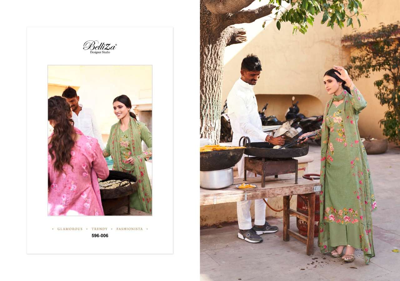 Belliza Namika Catalog Pure Cotton Designer Ladies Dress Materials