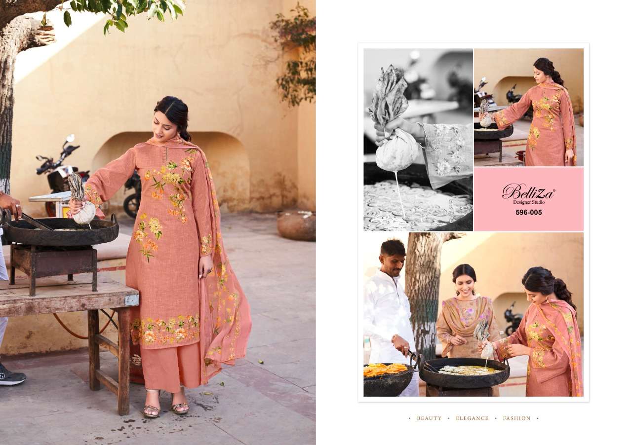 Belliza Namika Catalog Pure Cotton Designer Ladies Dress Materials