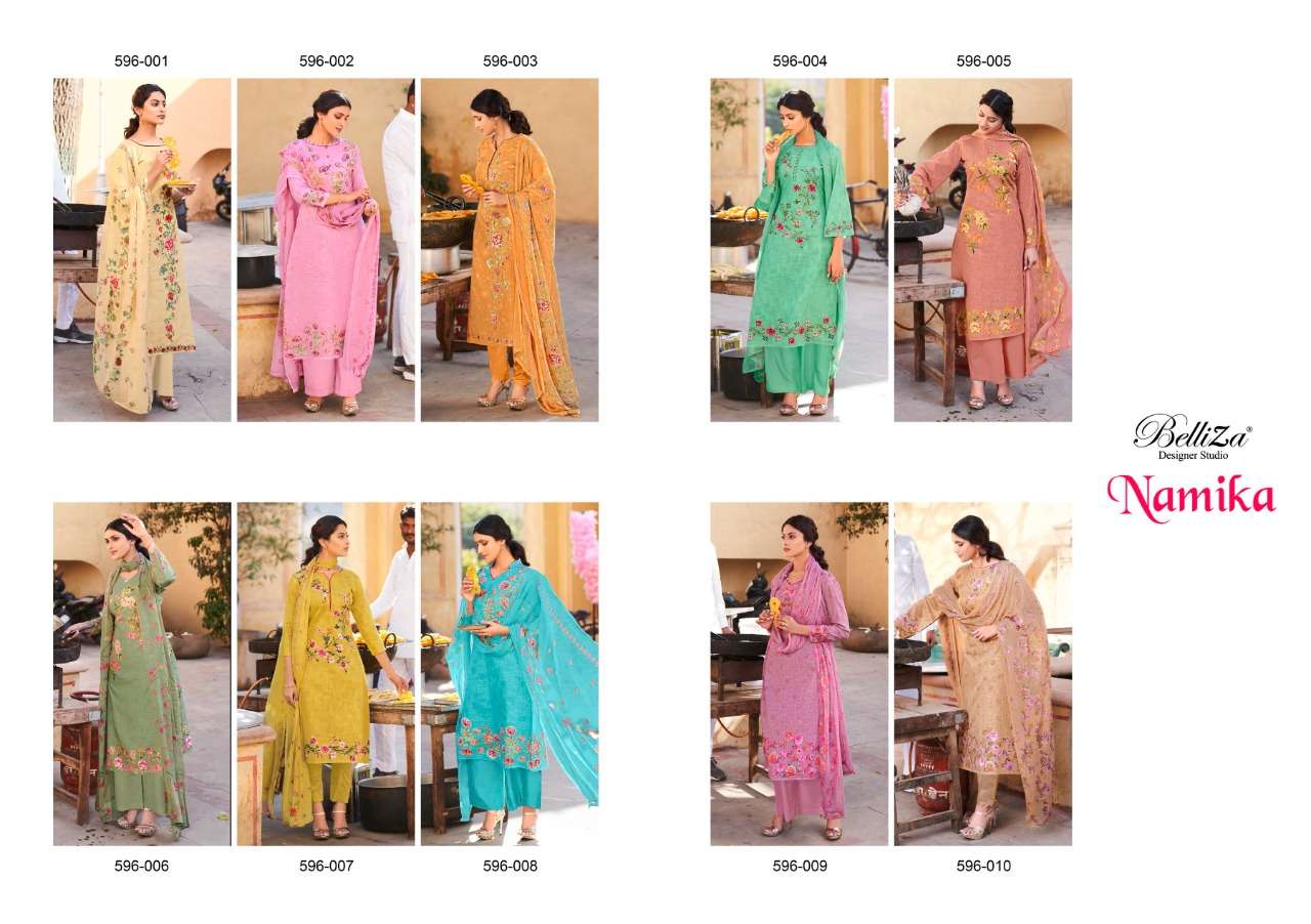Belliza Namika Catalog Pure Cotton Designer Ladies Dress Materials
