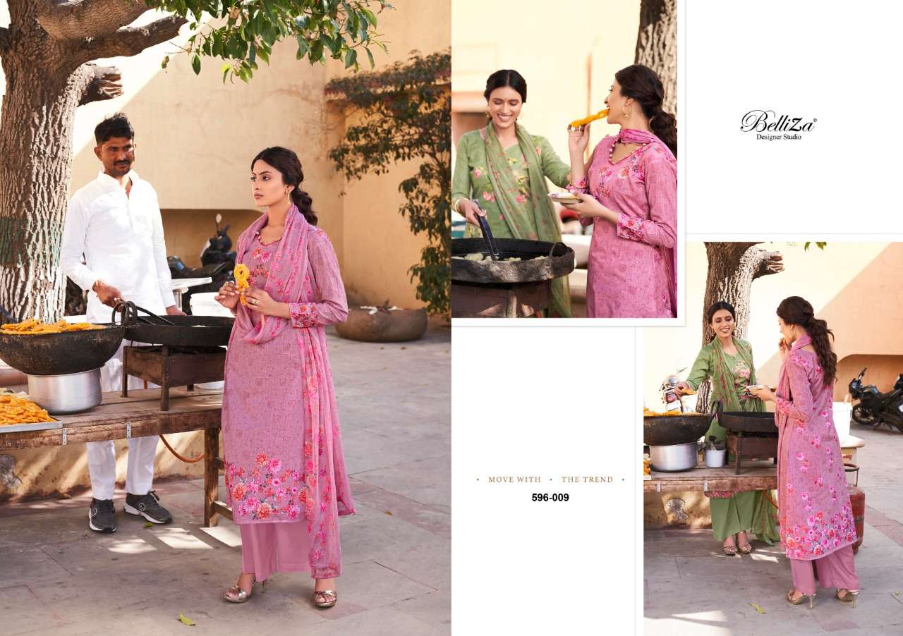 Belliza Namika Catalog Pure Cotton Designer Ladies Dress Materials