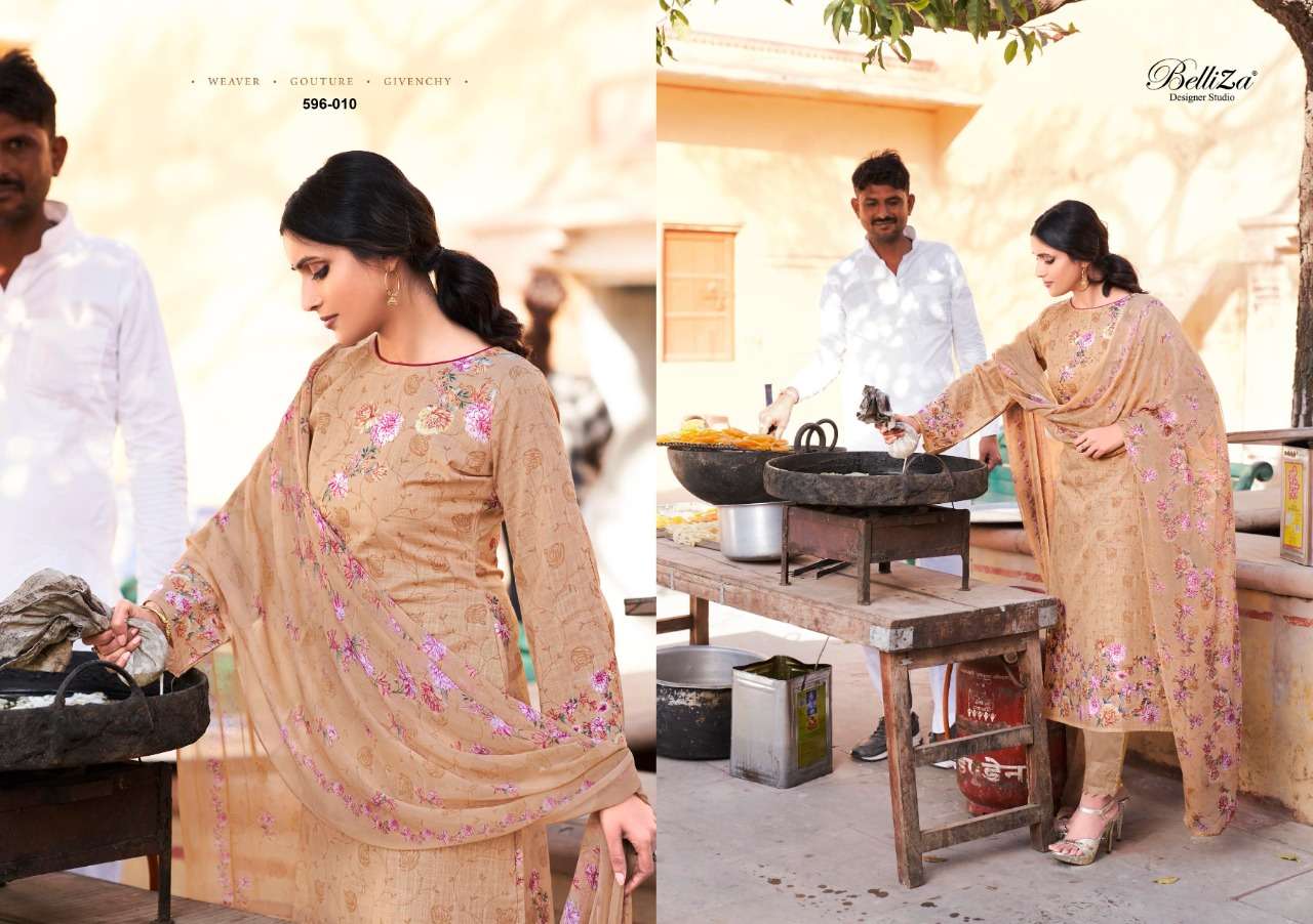 Belliza Namika Catalog Pure Cotton Designer Ladies Dress Materials
