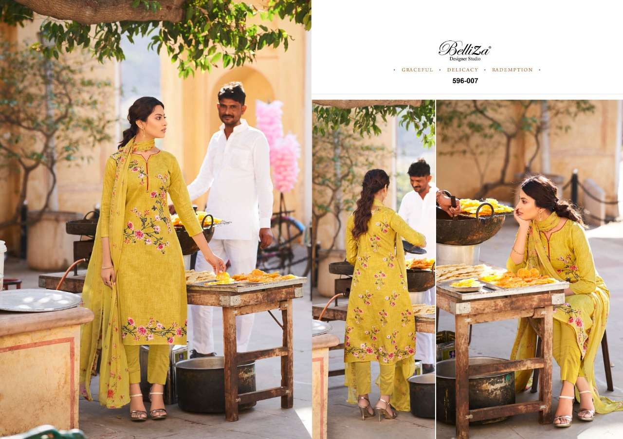 Belliza Namika Catalog Pure Cotton Designer Ladies Dress Materials