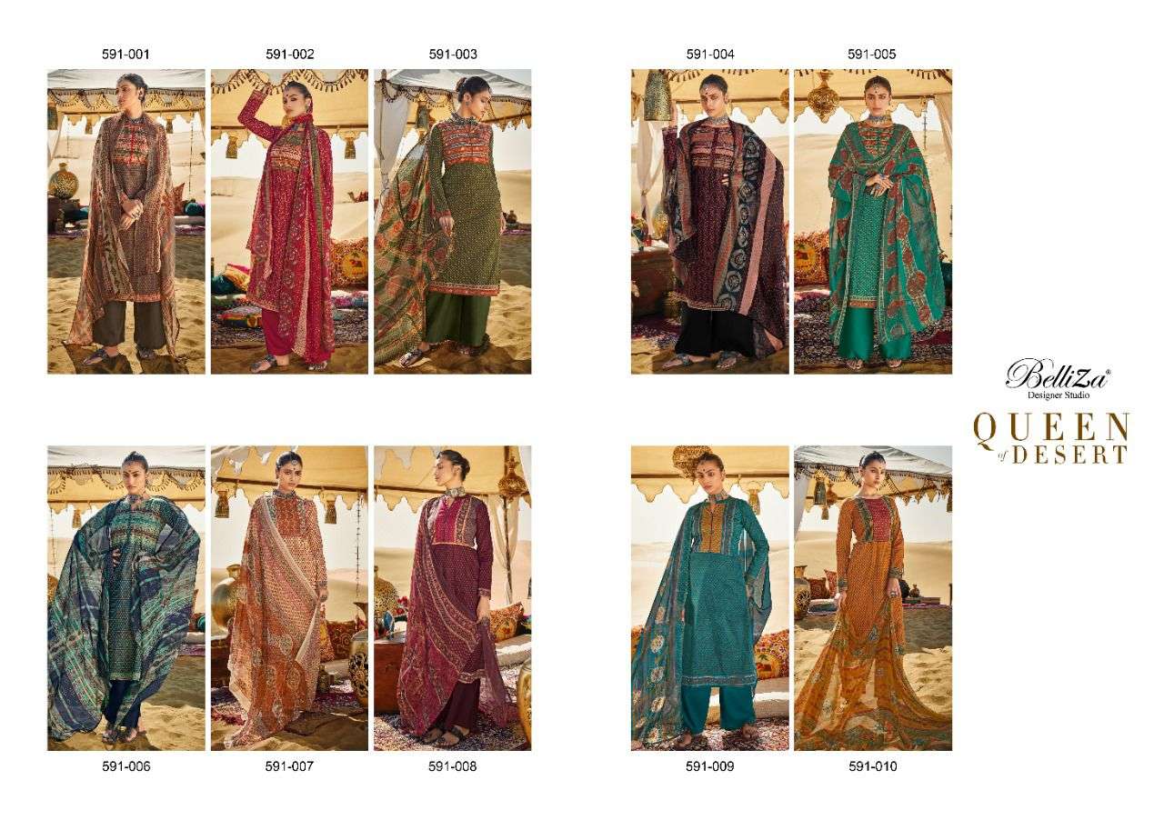 Belliza Queen Of Desert Catalog Designer Cotton Dress Materials