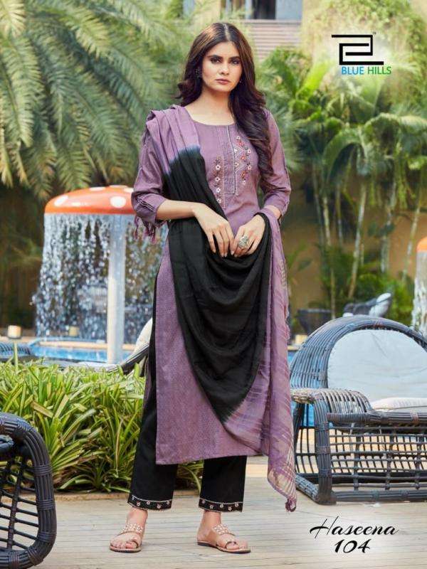 Blue Hills Haseena vol  1 catalog  Ethnic Wear Ready made  top  bottom with Dupatta