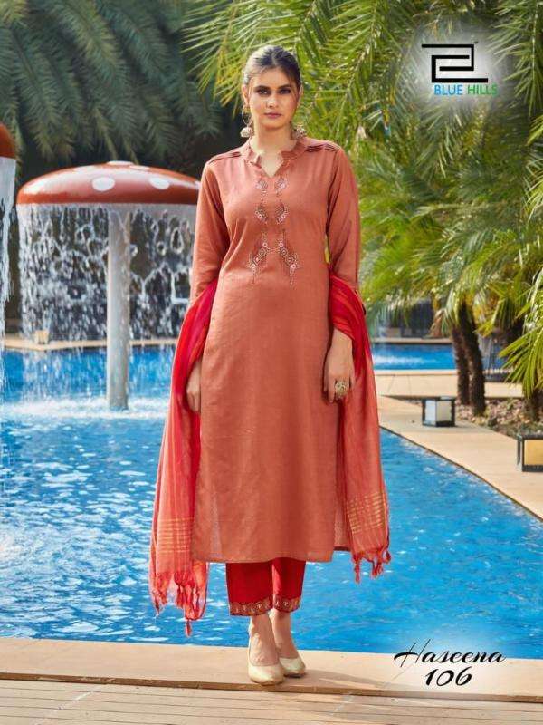 Blue Hills Haseena vol  1 catalog  Ethnic Wear Ready made  top  bottom with Dupatta