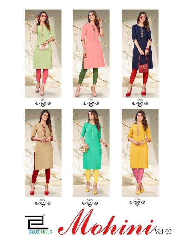 Blue Hills Mohini vol 2 catalog Rayon Casual wear ladies Kurti