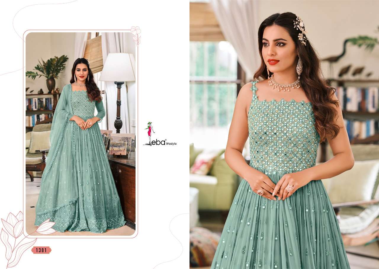 Eba Prime rose  vol 4 catalog  Festive Designer Georgette gown catalog 