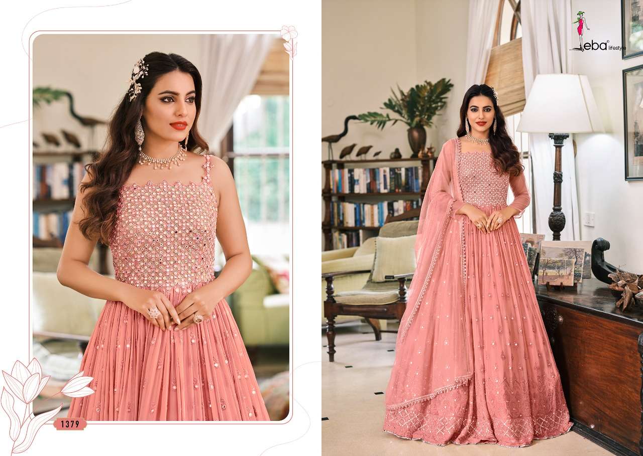 Eba Prime rose  vol 4 catalog  Festive Designer Georgette gown catalog 