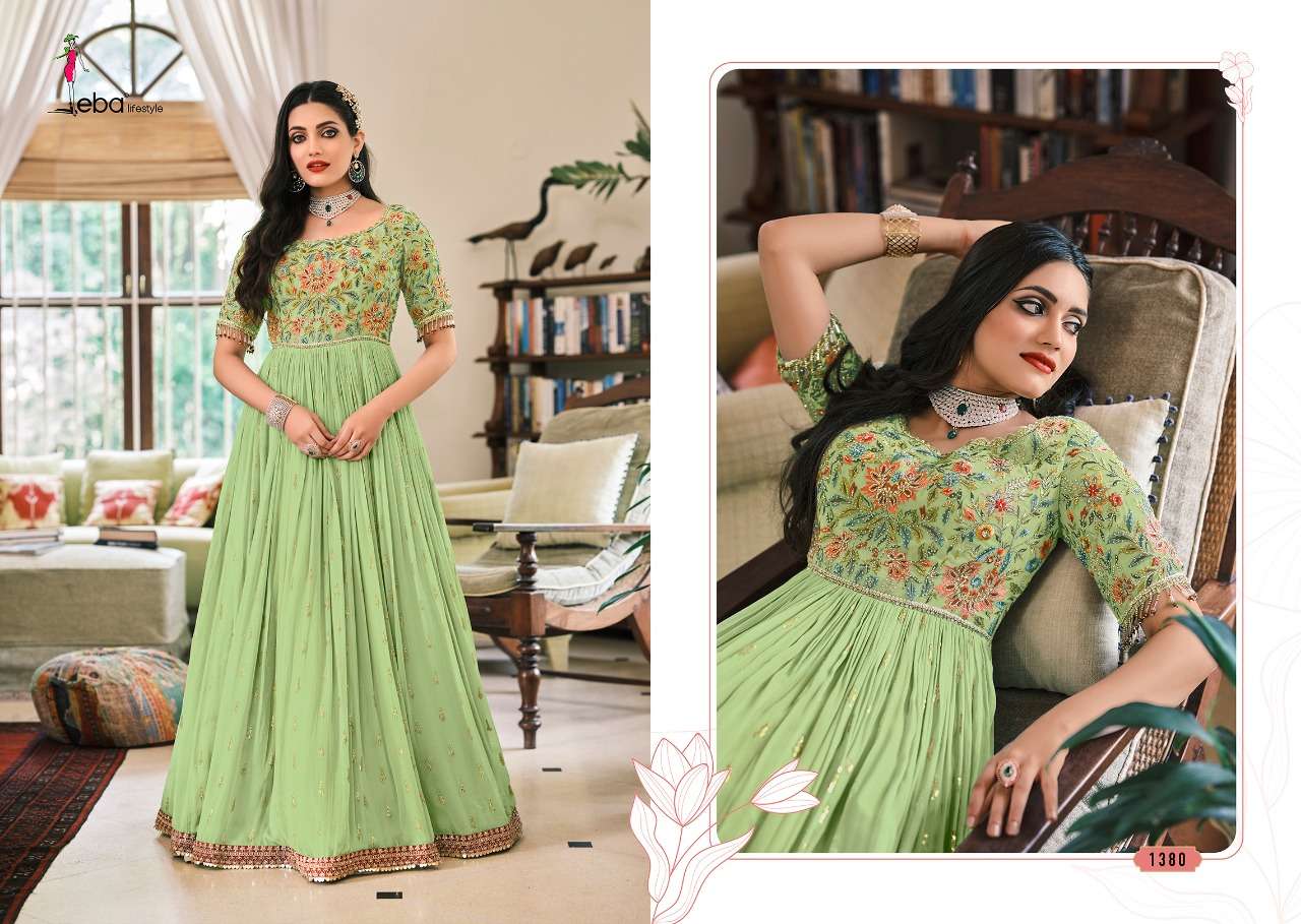 Eba Prime rose  vol 4 catalog  Festive Designer Georgette gown catalog 