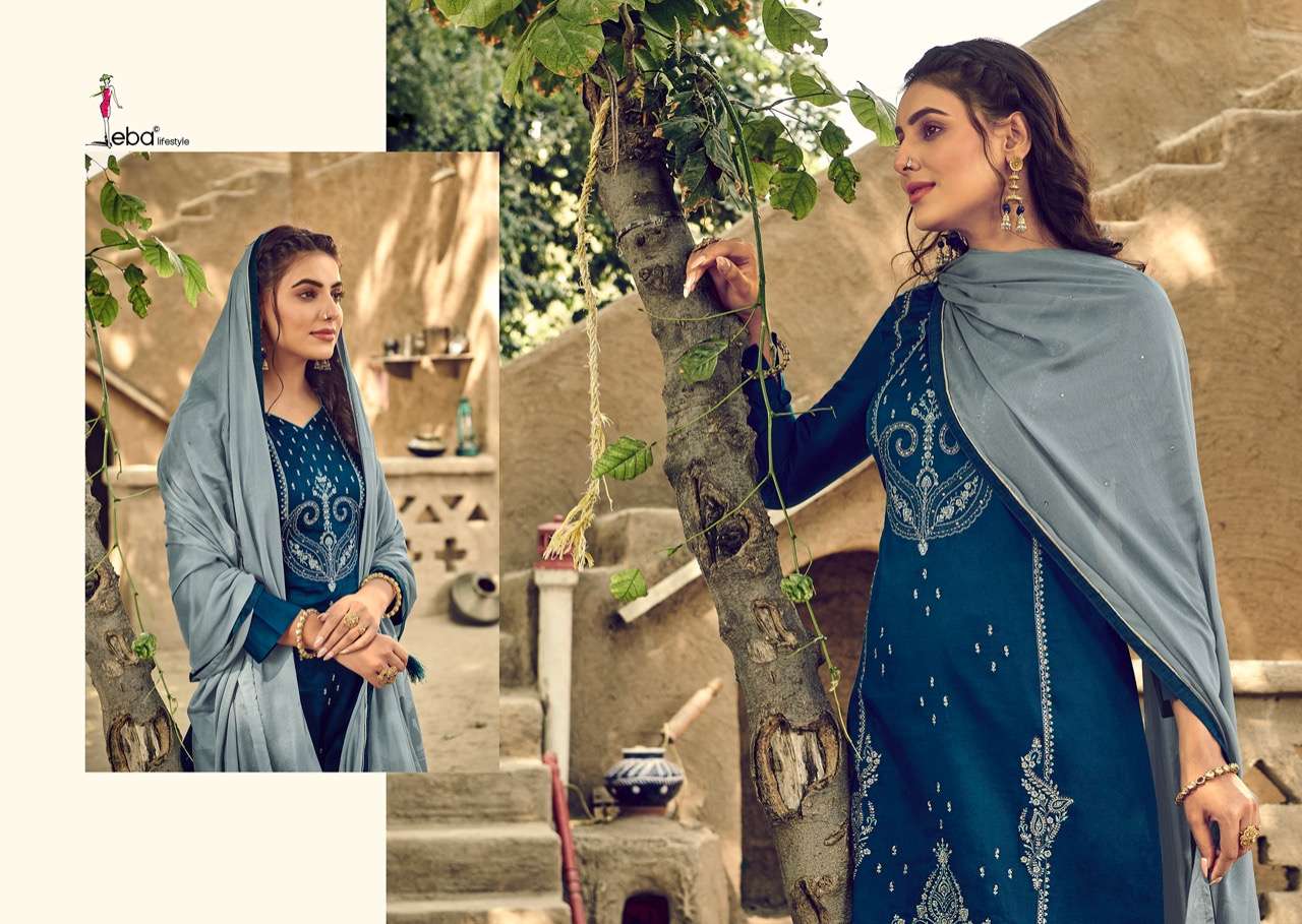 Eba Saburi catalog  Festive Wear Jam Cotton Dress Material 