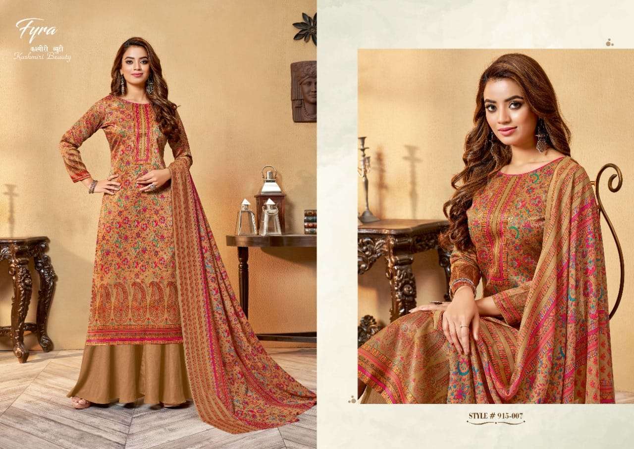 Fyra Kashmiri Beauty Catalog Designer Jam Cotton Dress Materials
