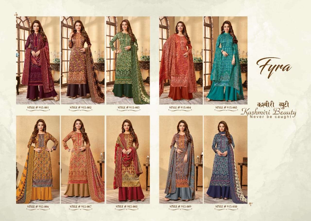 Fyra Kashmiri Beauty Catalog Designer Jam Cotton Dress Materials