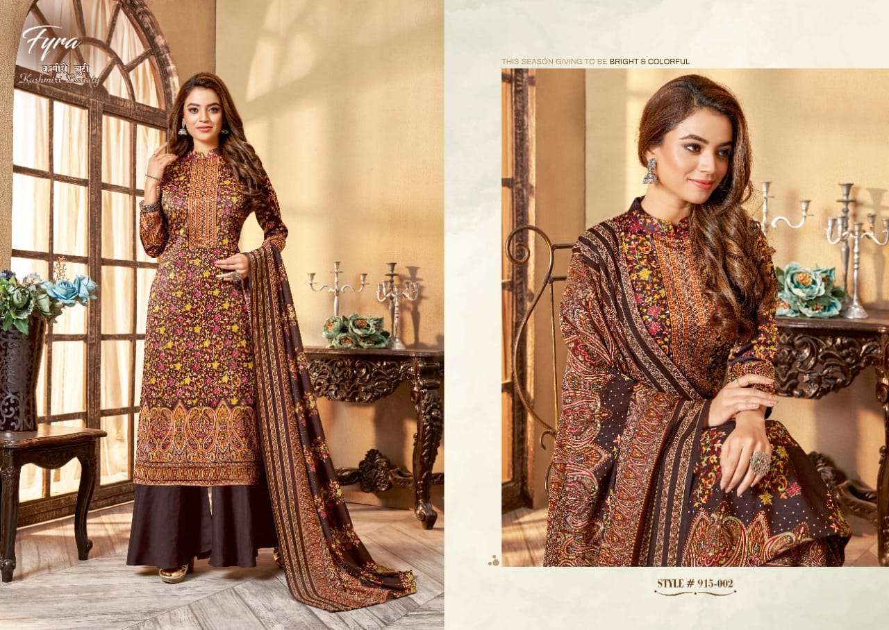 Fyra Kashmiri Beauty Catalog Designer Jam Cotton Dress Materials