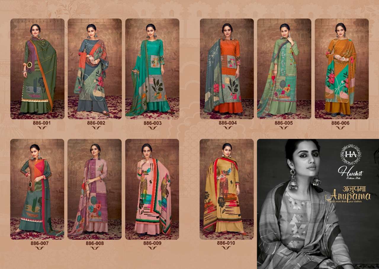 Harshit Anupama catalog  Pure Zam Cotton Dress Meterial  Daily Wear 