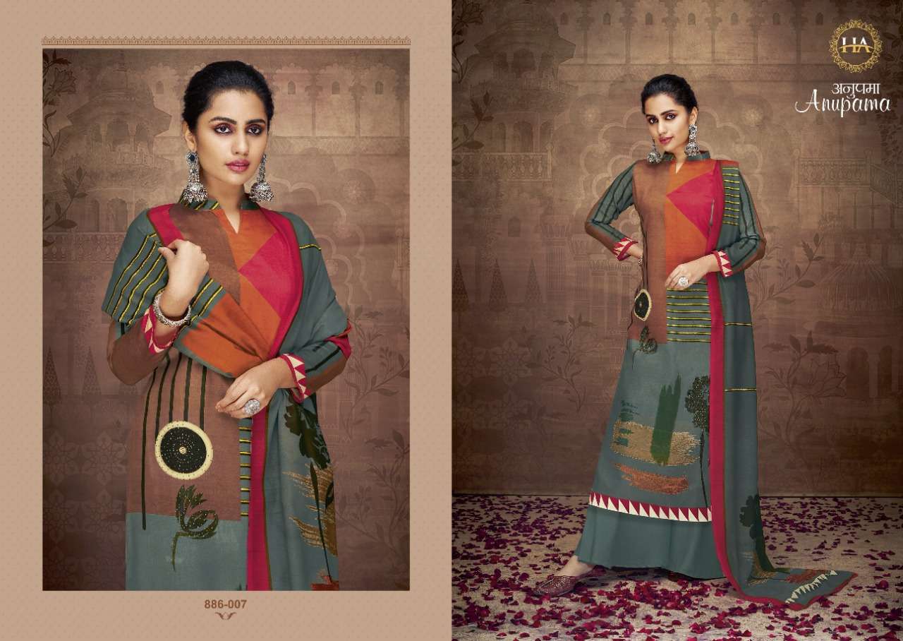 Harshit Anupama catalog  Pure Zam Cotton Dress Meterial  Daily Wear 