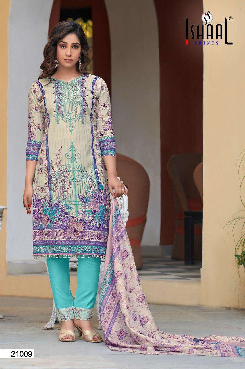 Ishaal Gulmohar Vol 21 Catalog Lawn Cotton Unstitched Salwar Suits