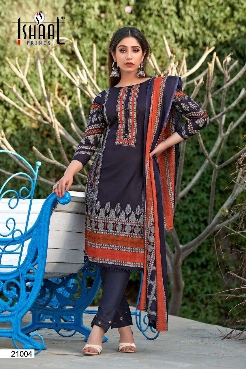 Ishaal Gulmohar Vol 21 Catalog Lawn Cotton Unstitched Salwar Suits
