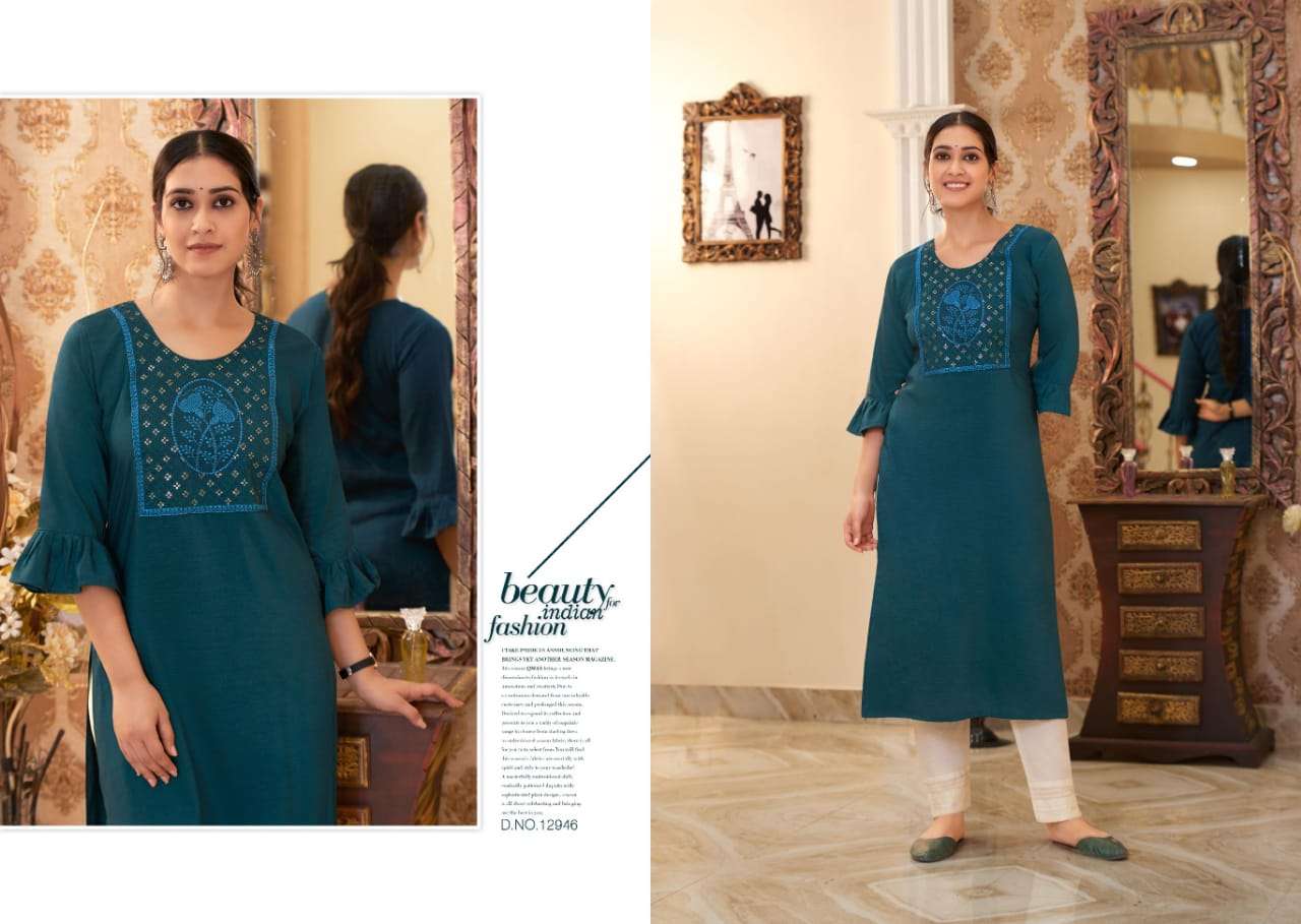 Kalaroop Avanti Fancy Wear Embroidery Kurtis Catalog