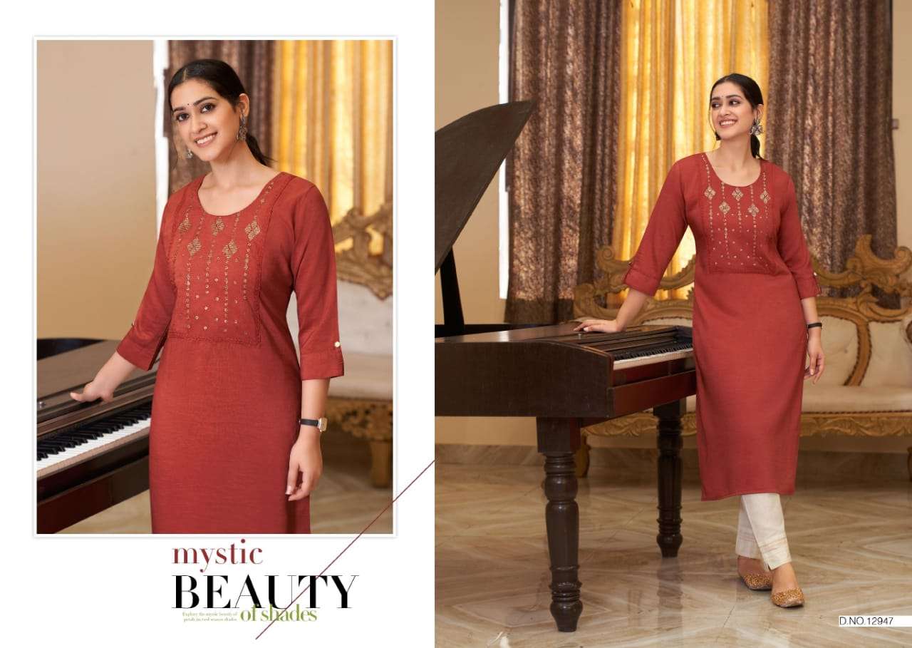 Kalaroop Avanti Fancy Wear Embroidery Kurtis Catalog