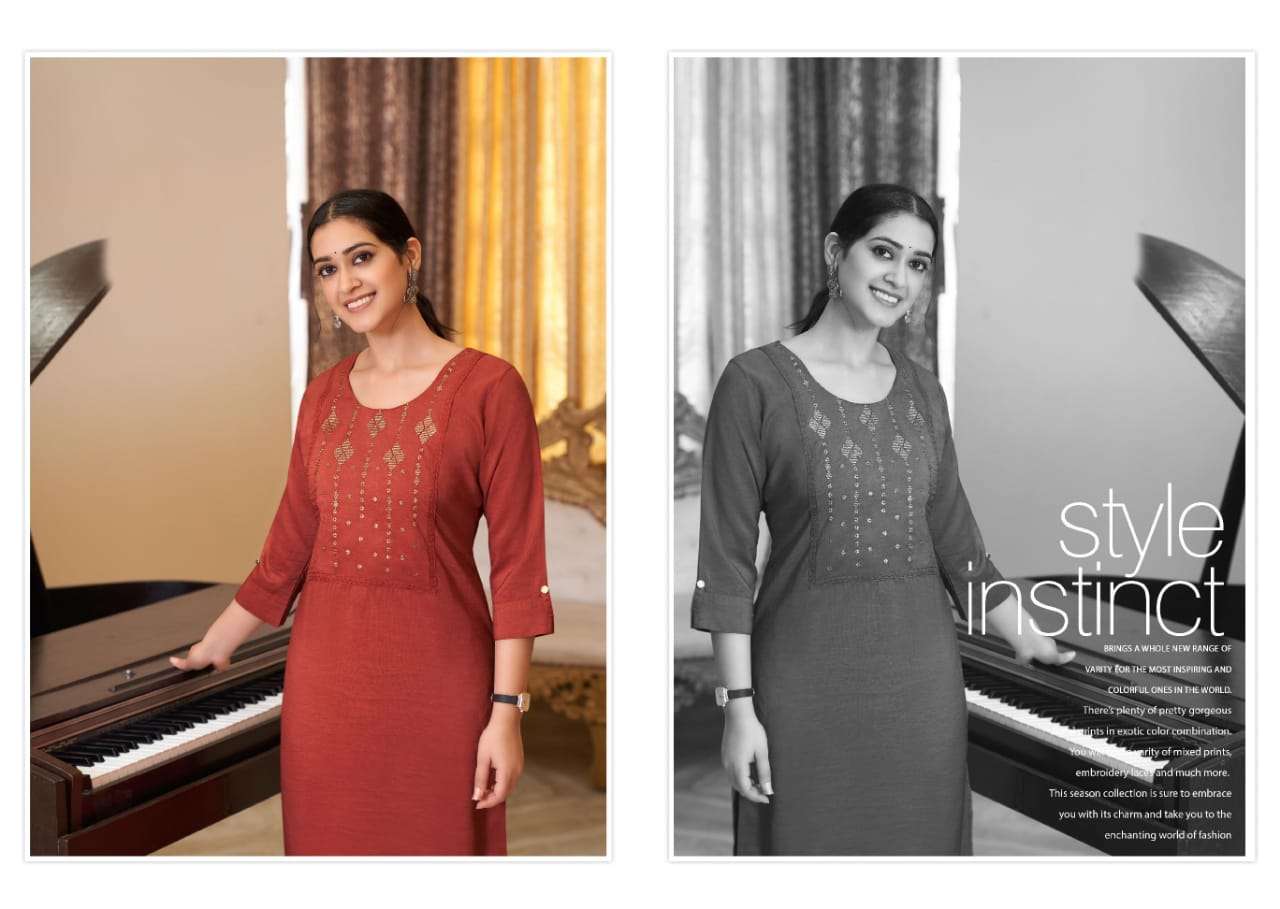Kalaroop Avanti Fancy Wear Embroidery Kurtis Catalog