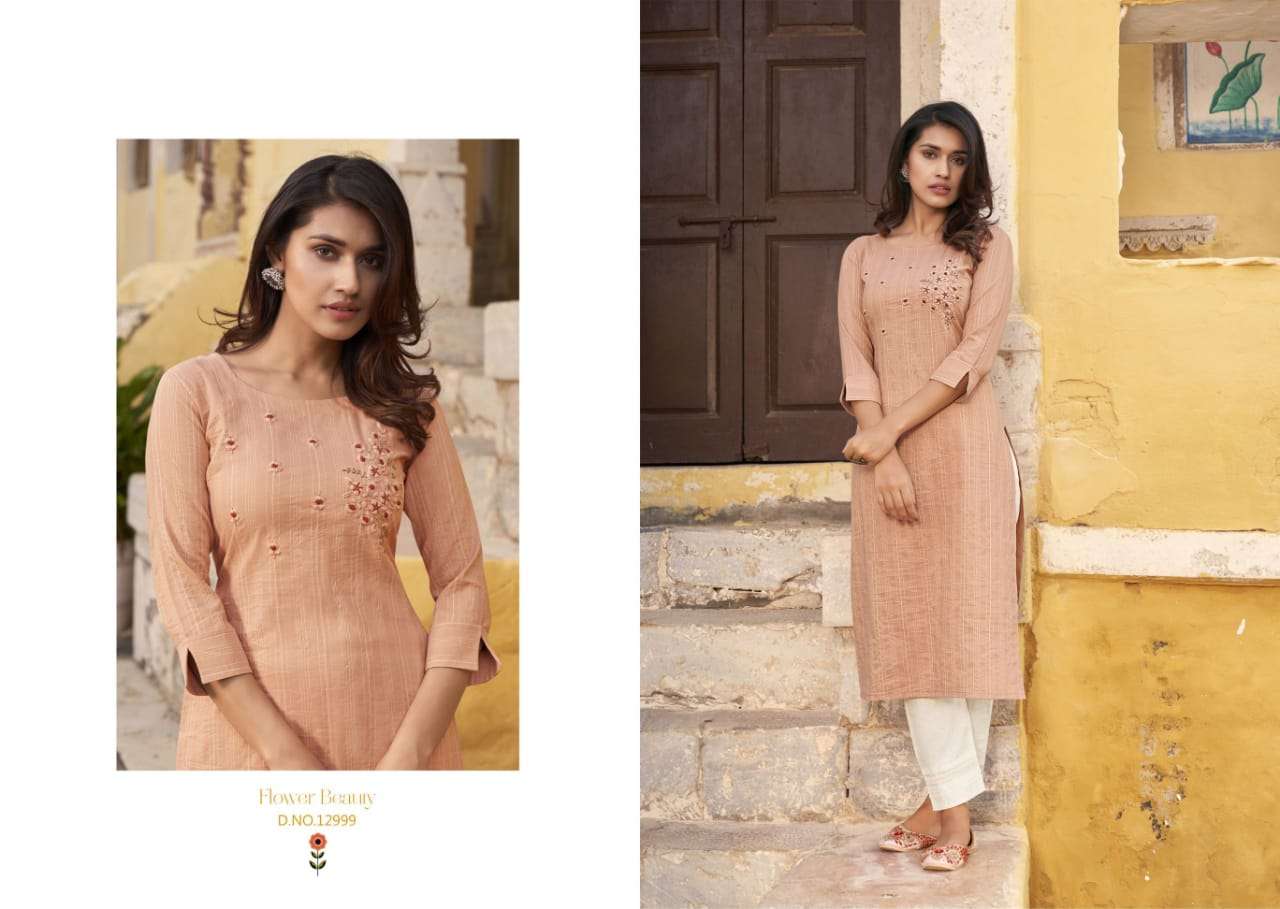 Kalaroop Pahal Catalog Designer Wear Silk Handwork Kurtis