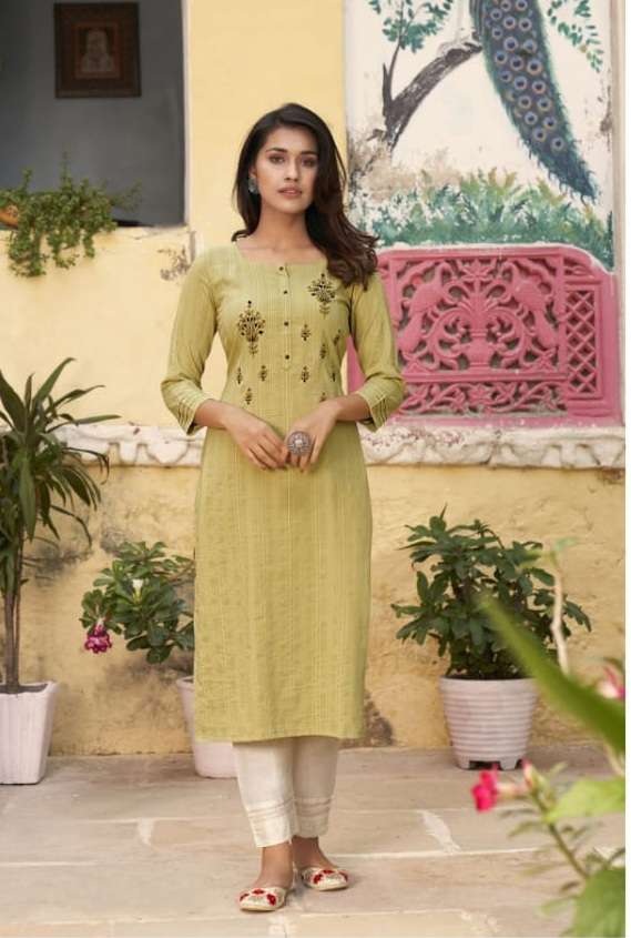 Kalaroop Pahal Catalog Designer Wear Silk Handwork Kurtis