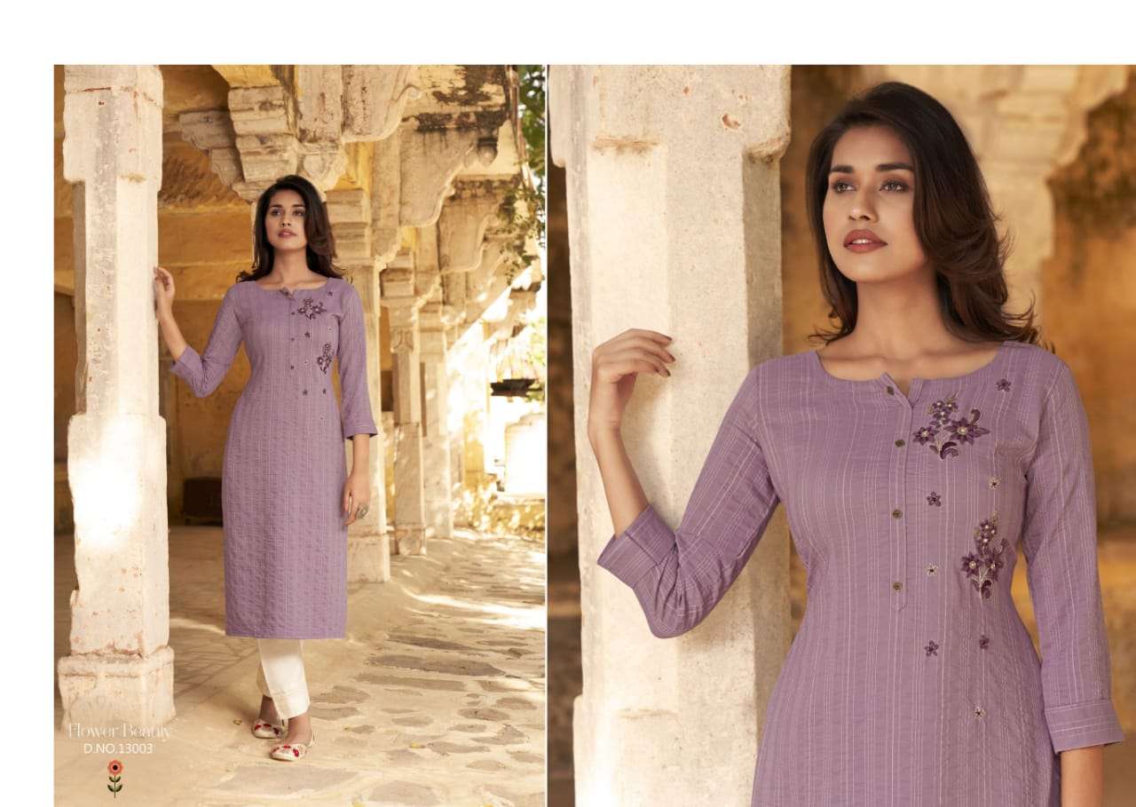 Kalaroop Pahal Catalog Designer Wear Silk Handwork Kurtis