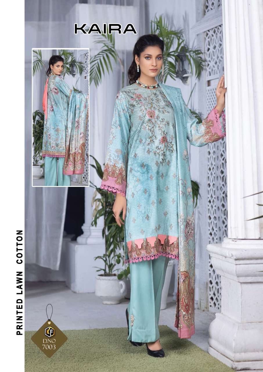 Keval Kaira Vol 7 Heavy Lawn Dress Meterial  Catalog