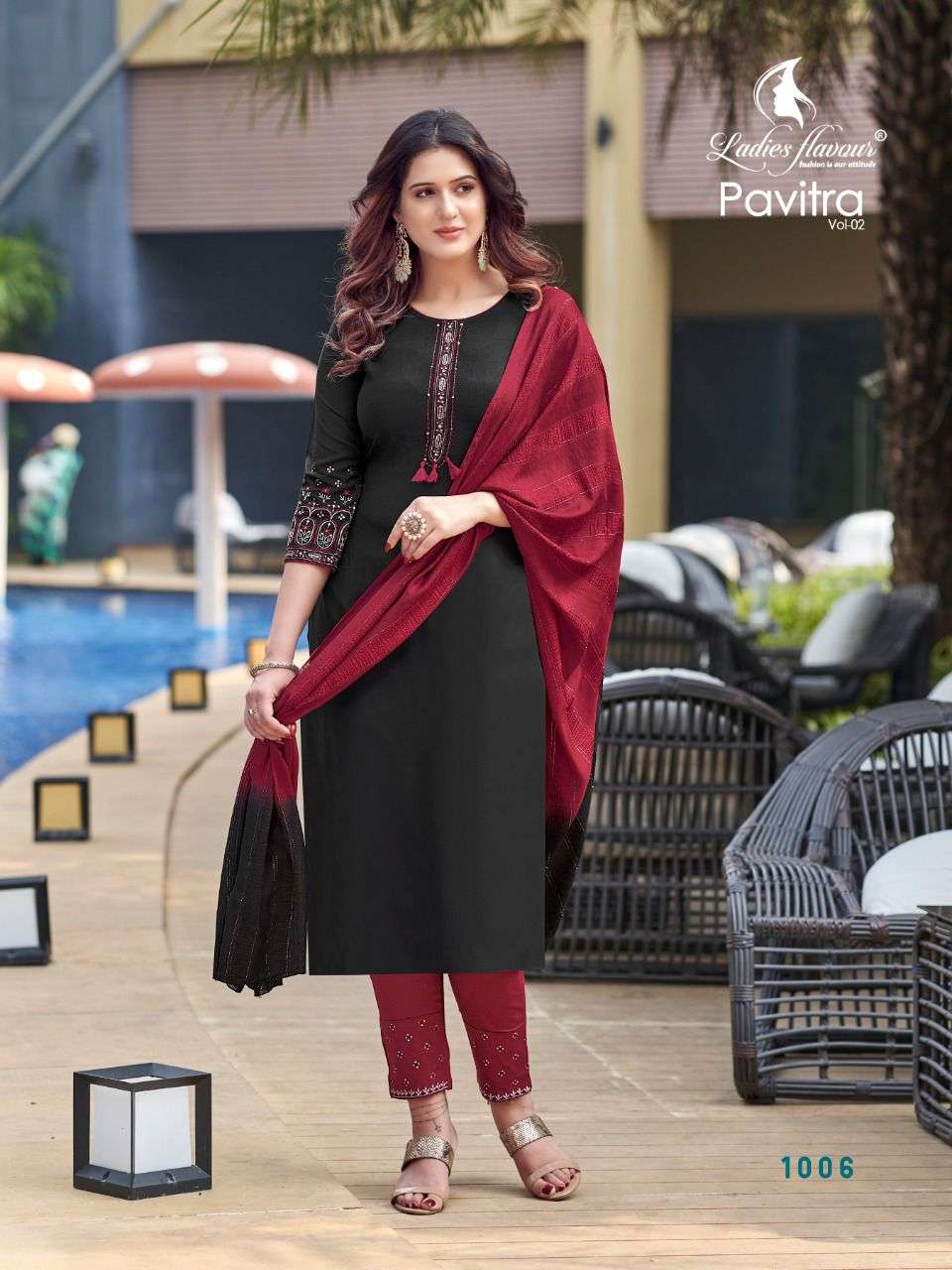 Ladies Flavour Pavitra Vol 2 catalog  Heavy Rayon Readymade  Top Bottom with Dupatta 