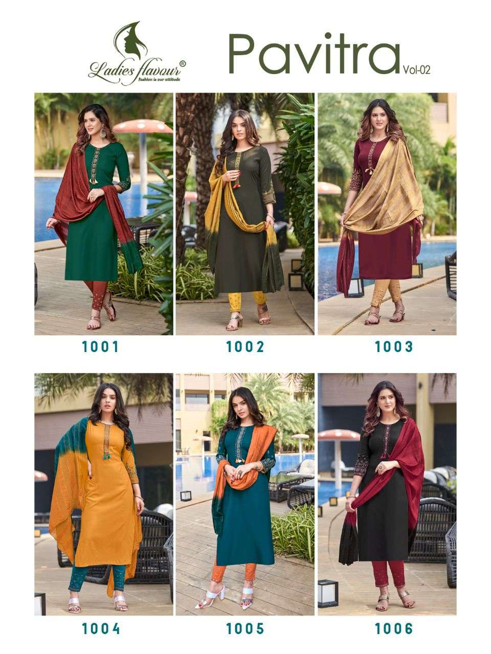 Ladies Flavour Pavitra Vol 2 catalog  Heavy Rayon Readymade  Top Bottom with Dupatta 