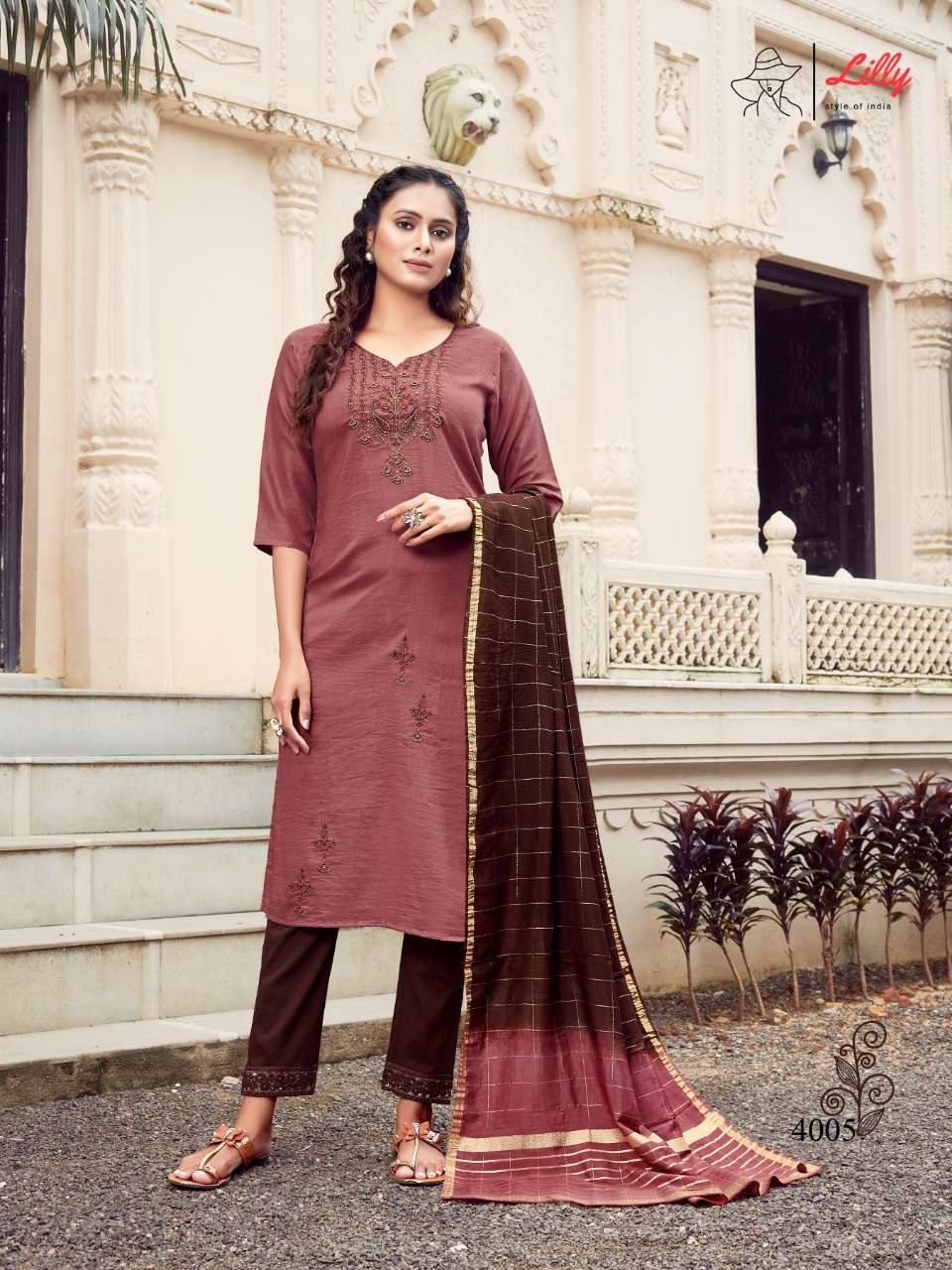 Lilly Punam Catalog Party Wear Readymade Top Bottom Dupatta