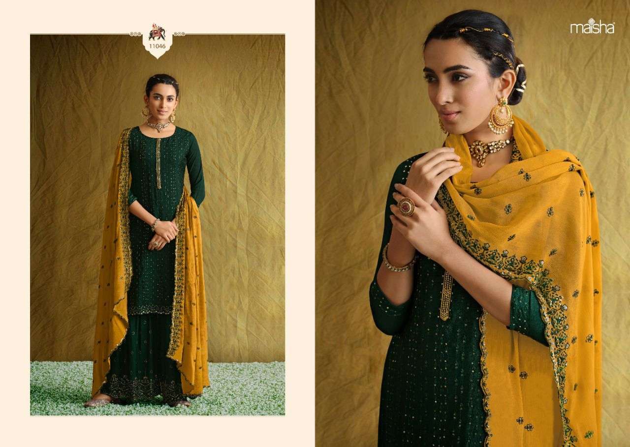 Maisha Ada Catalog Sharara Style Salwar Suit